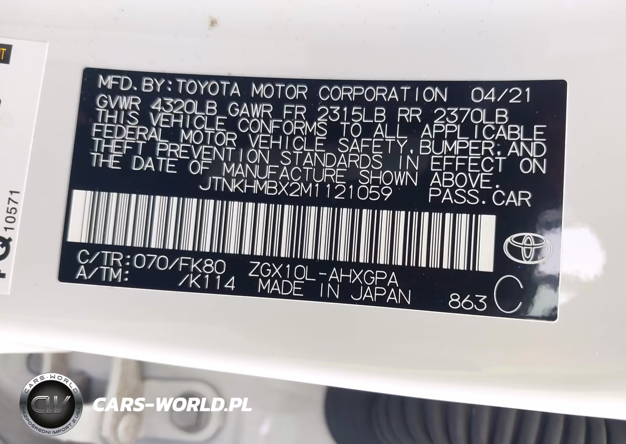 2021 Toyota C-Hr Xle VIN:JTNKHMBX2M1121059 - 9
