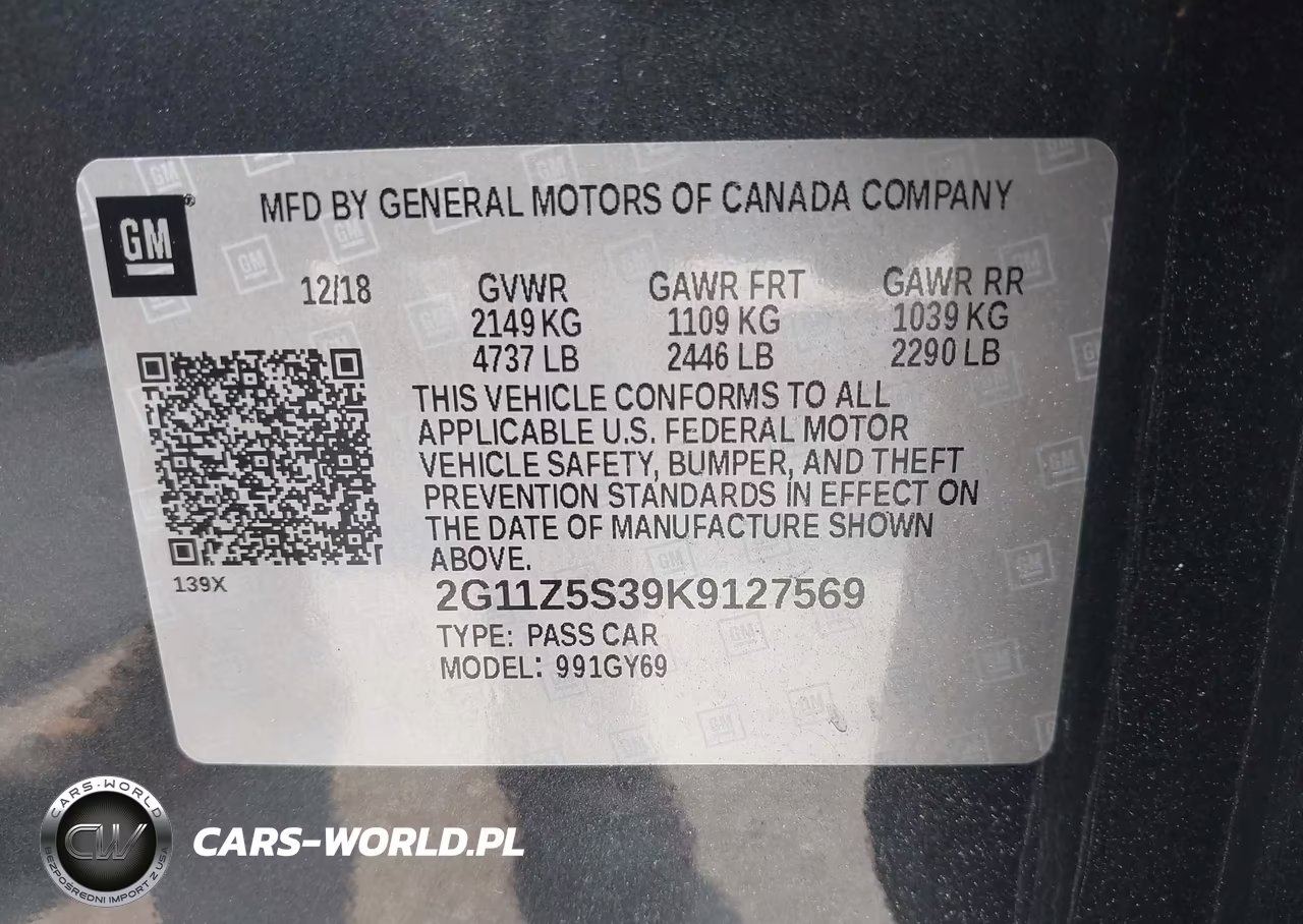 2019 Chevrolet Impala Lt VIN:2G11Z5S39K9127569 - 9