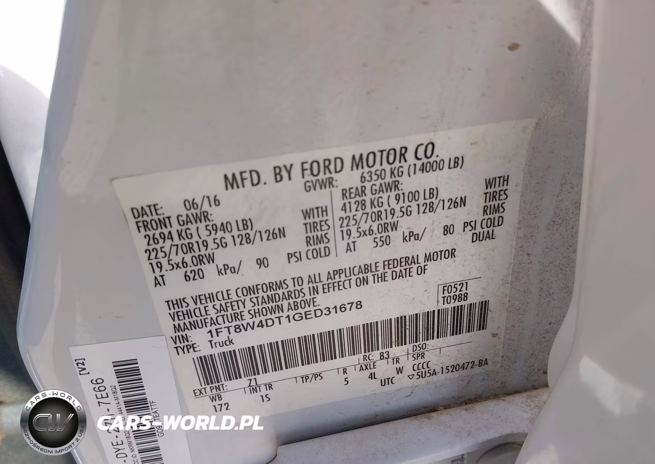 2016 Ford F-450 Xl VIN:1FT8W4DT1GED31678 - 9