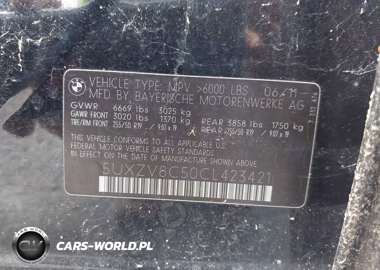 2012 BMW X5 xDrive50I VIN:5UXZV8C50CL423421 - 9
