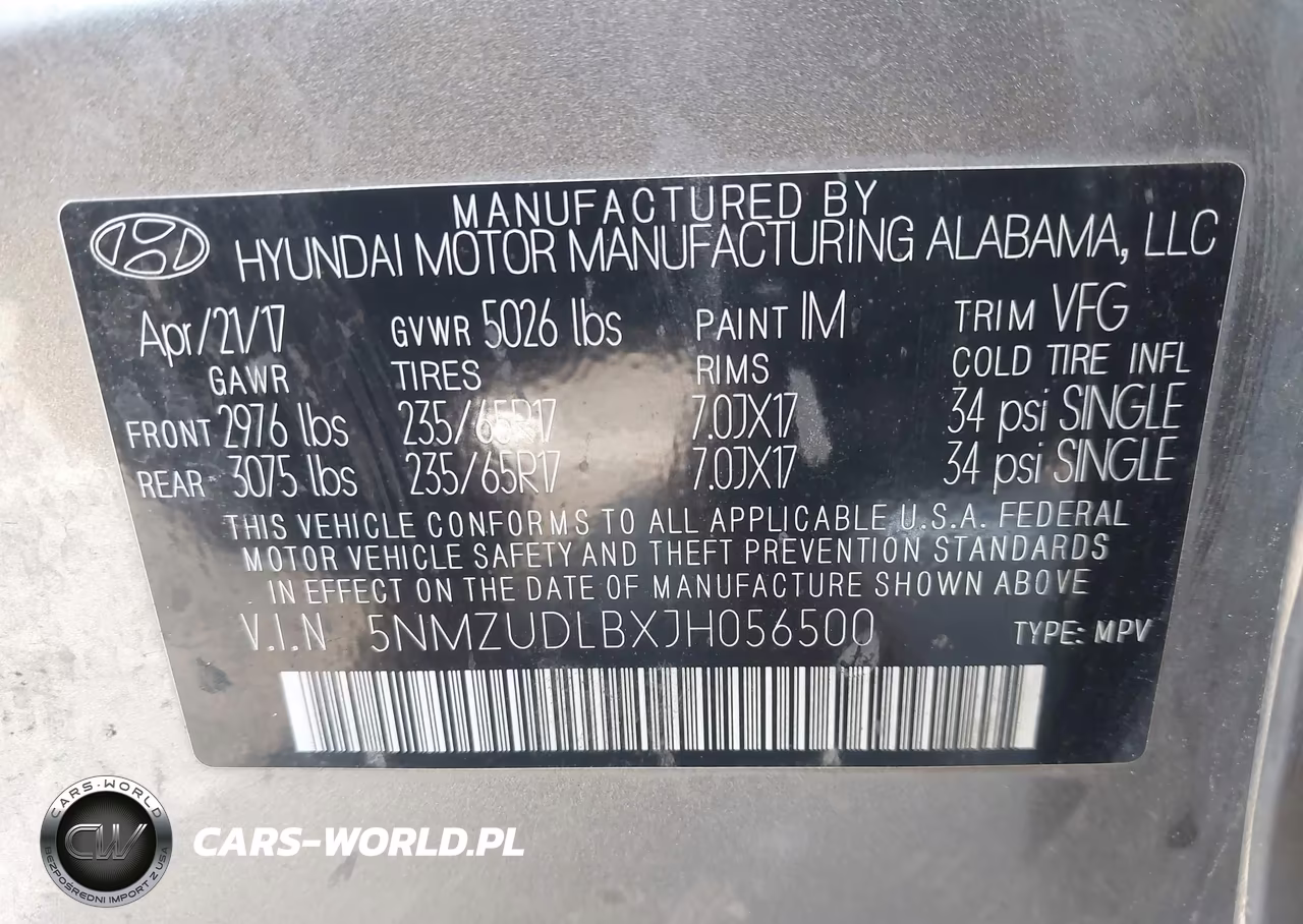 2018 Hyundai Santa Fe Sport 2.4L VIN:5NMZUDLBXJH056500 - 9