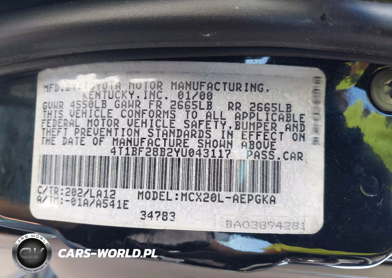 2000 Toyota Avalon Xls VIN:4T1BF28B2YU043117 - 9