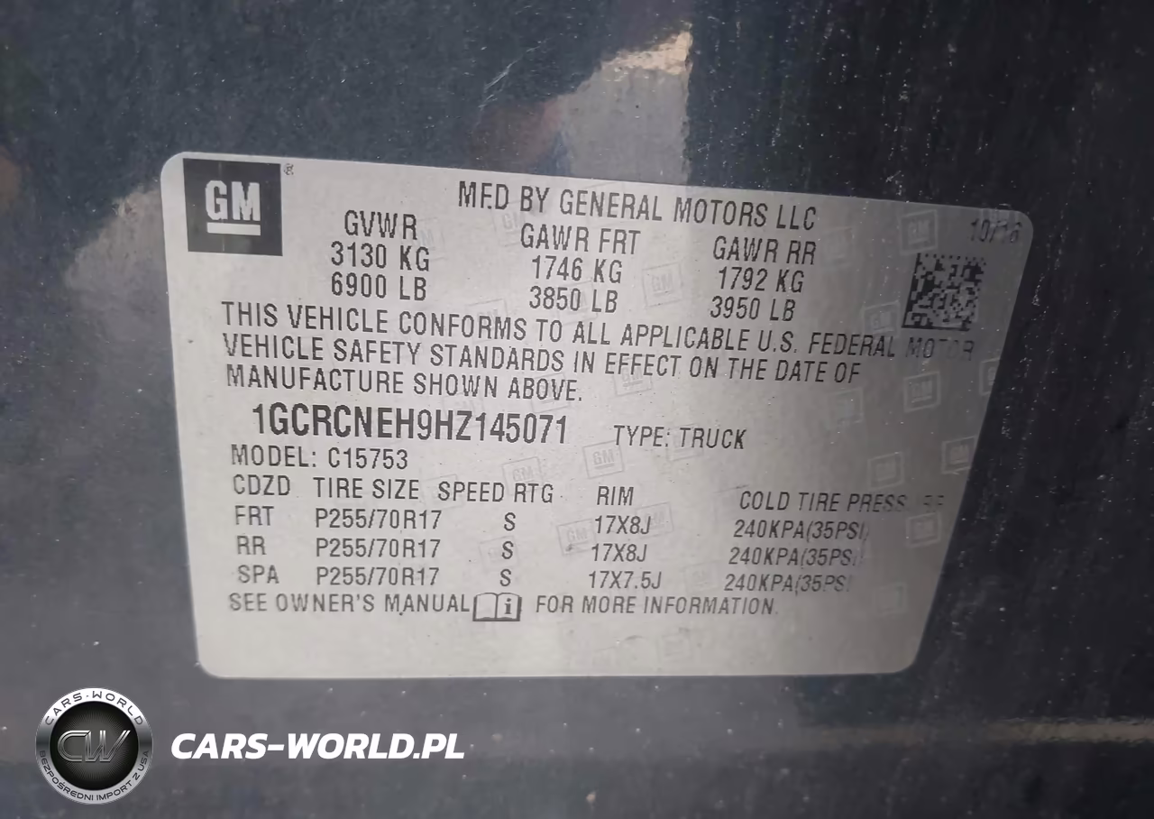 2017 Chevrolet Silverado 1500 Work Truck VIN:1GCRCNEH9HZ145071 - 9
