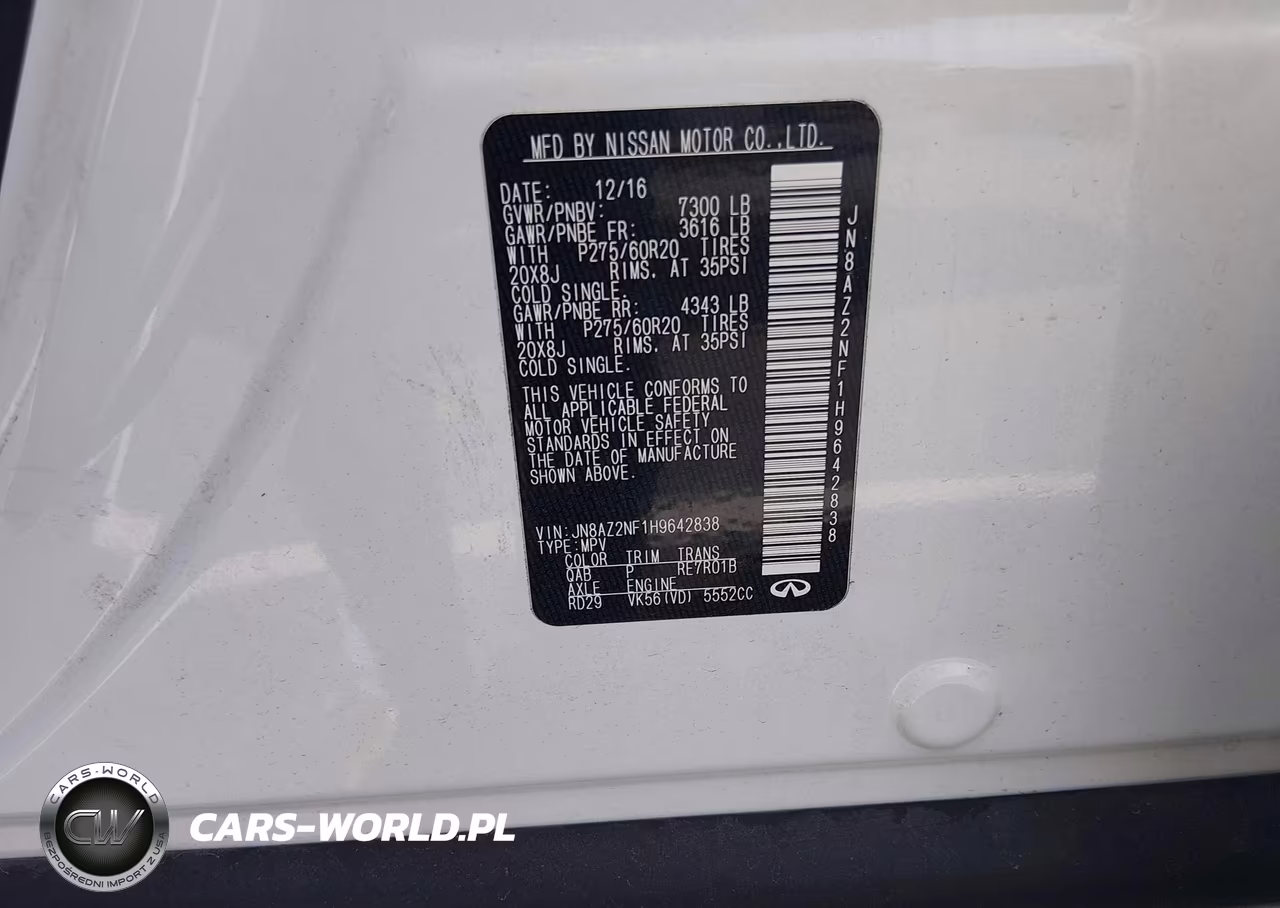 2017 Infiniti Qx80 VIN:JN8AZ2NF1H9642838 - 9