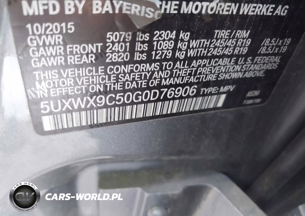 2016 BMW X3 xDrive28I VIN:5UXWX9C50G0D76906 - 9