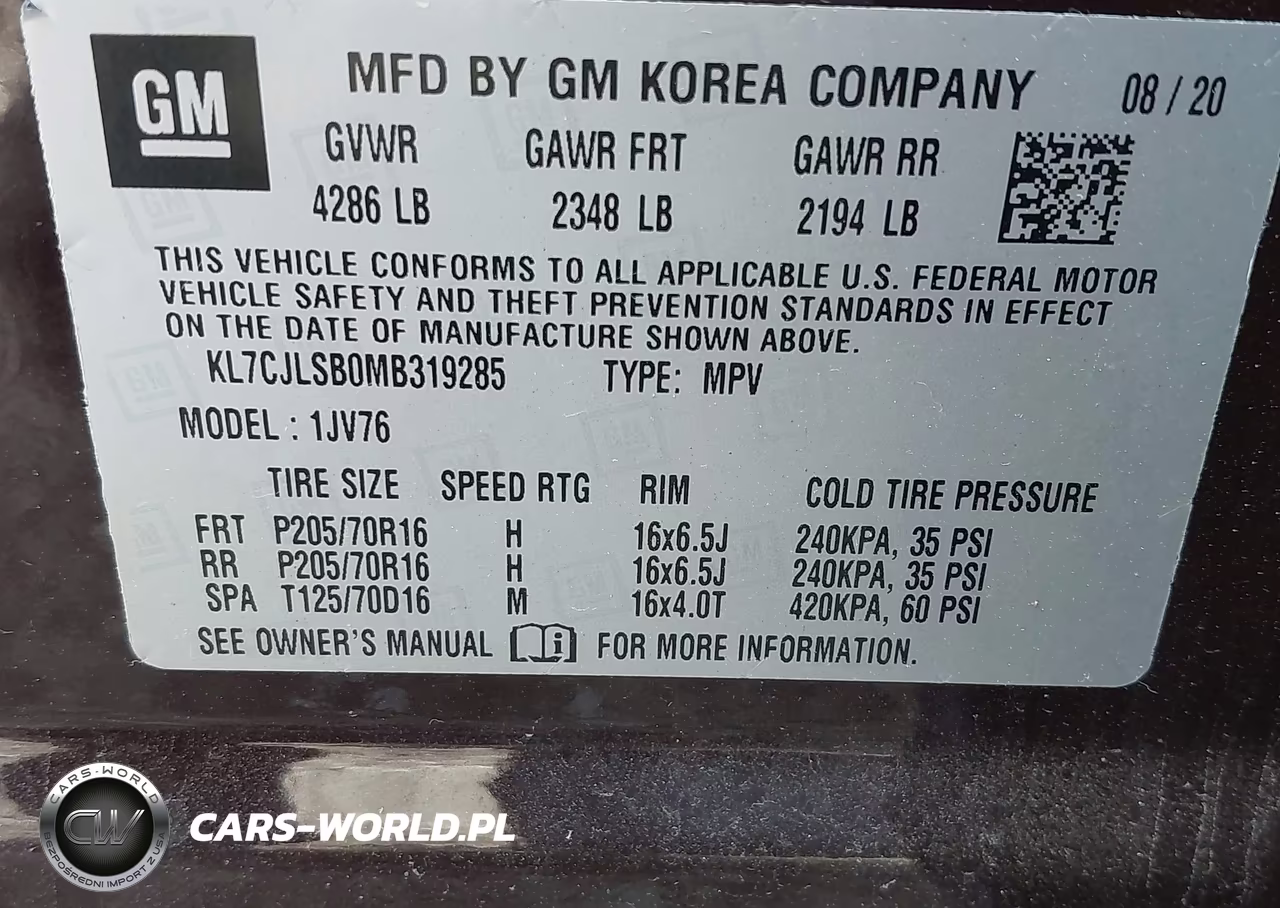 2021 Chevrolet Trax Fwd Lt VIN:KL7CJLSB0MB319285 - 9