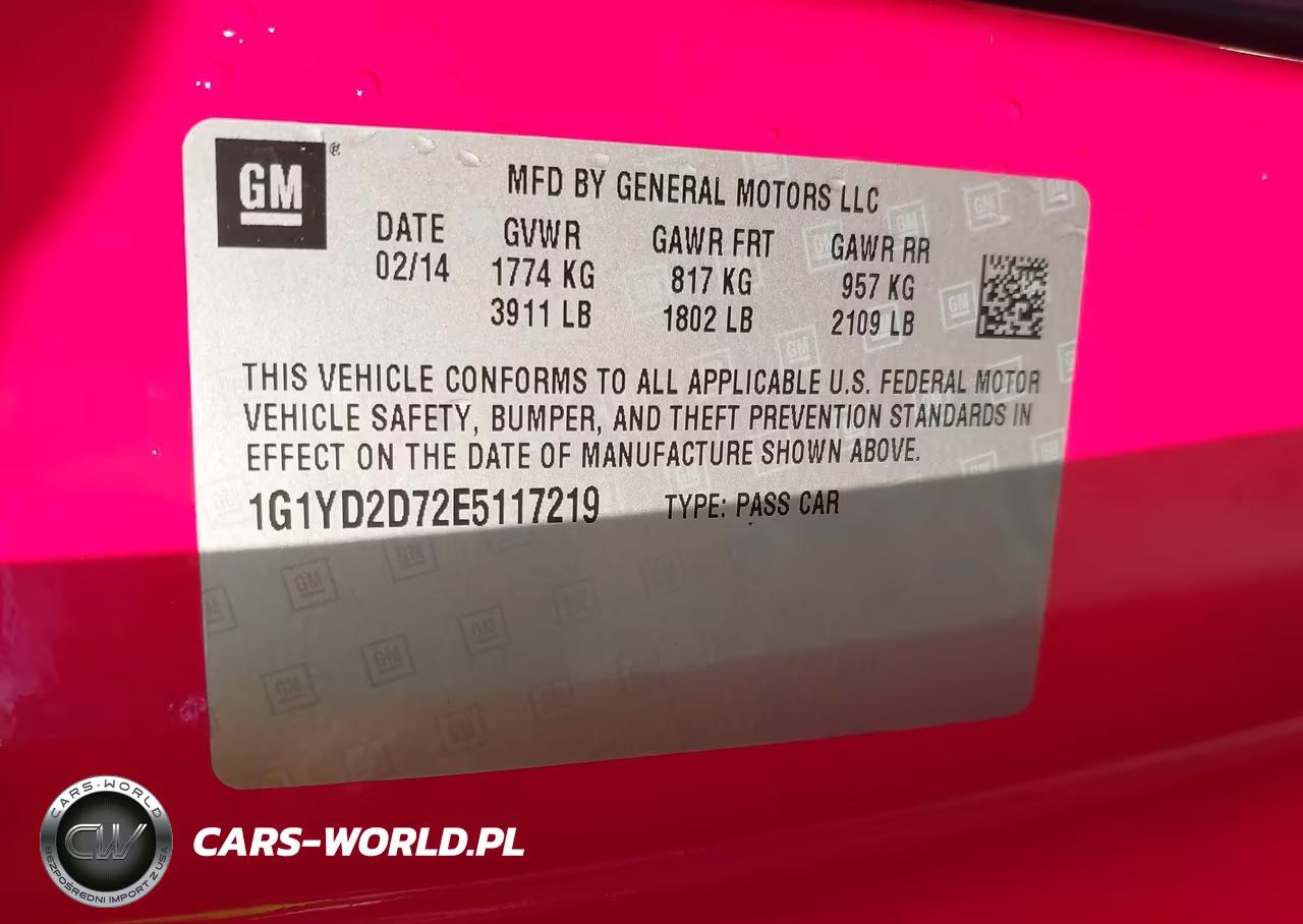2014 Chevrolet Corvette Stingray VIN:1G1YD2D72E5117219 - 9