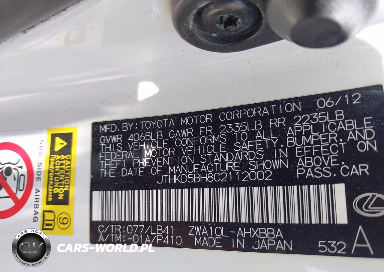 2012 Lexus Ct 200H Premium VIN:JTHKD5BH8C2112002 - 9
