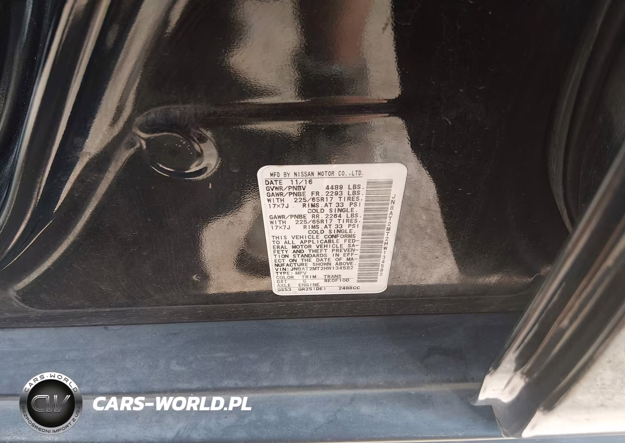 2017 Nissan Rogue Sv VIN:JN8AT2MT2HW134582 - 9