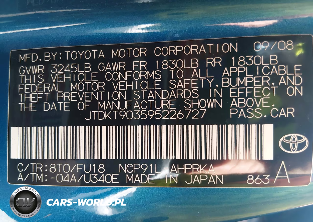 2009 Toyota Yaris VIN:JTDKT903595226727 - 9