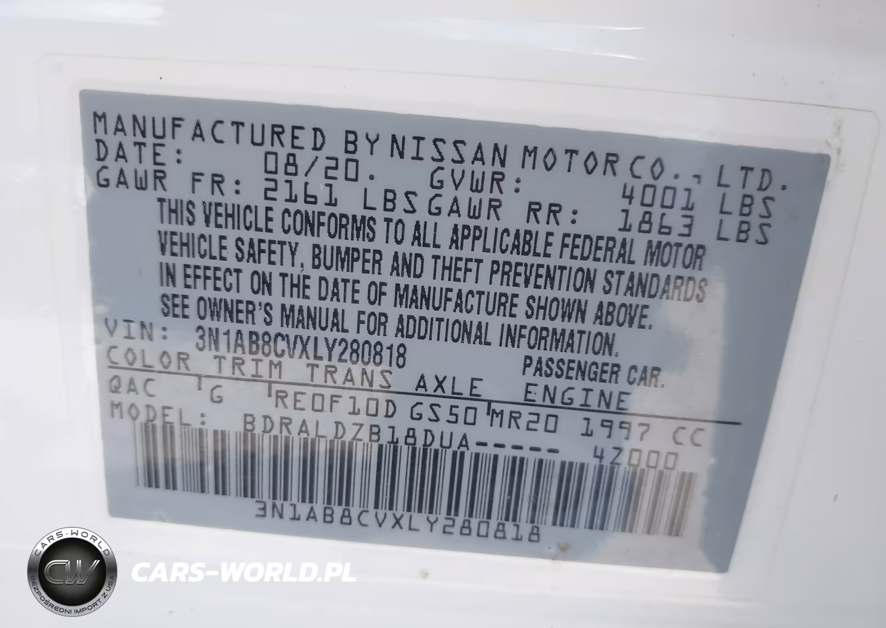 2020 Nissan Sentra Sv Xtronic Cvt VIN:3N1AB8CVXLY280818 - 9
