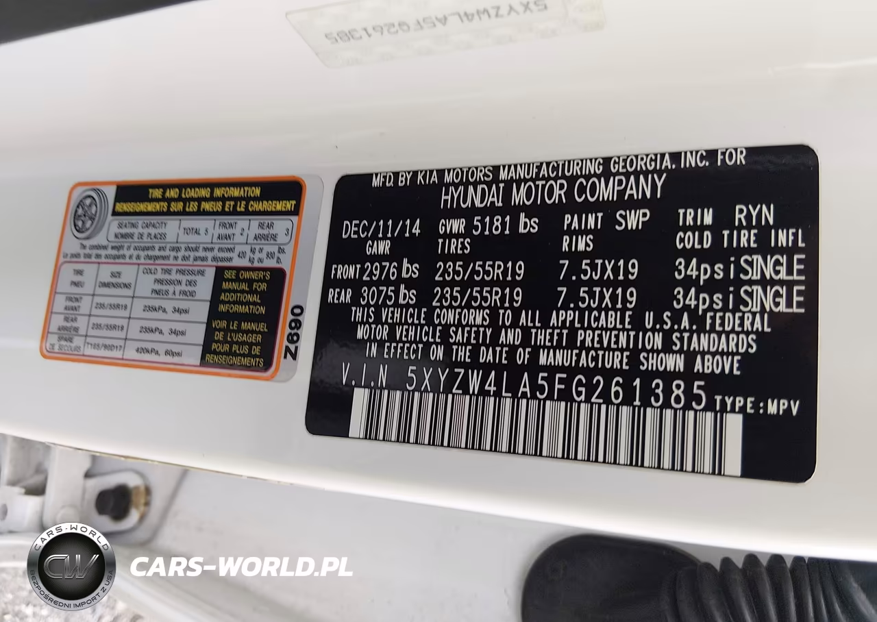 2015 Hyundai Santa Fe Sport 2.0L Turbo VIN:5XYZW4LA5FG261385 - 9