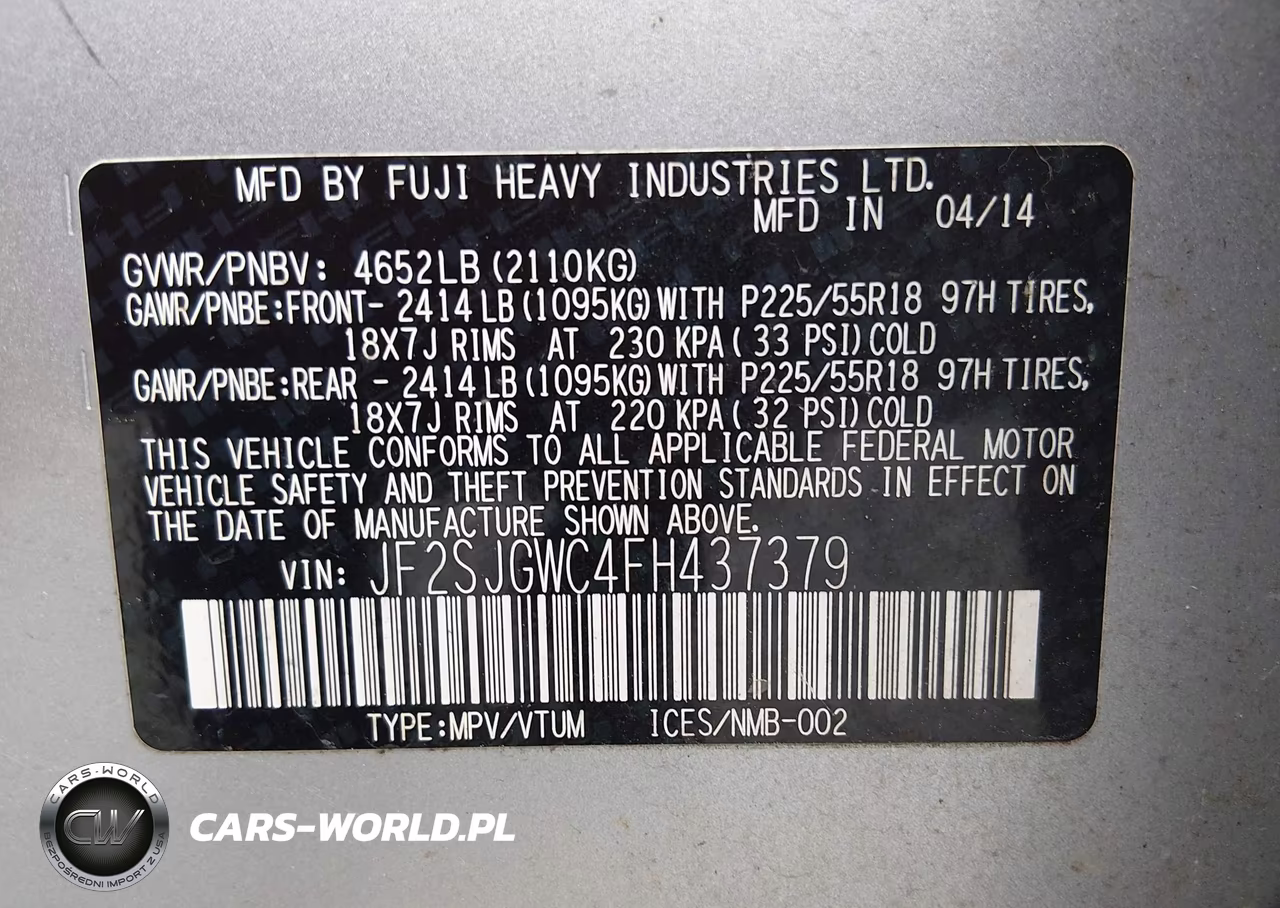 2015 Subaru Forester 2.0Xt Touring VIN:JF2SJGWC4FH437379 - 9
