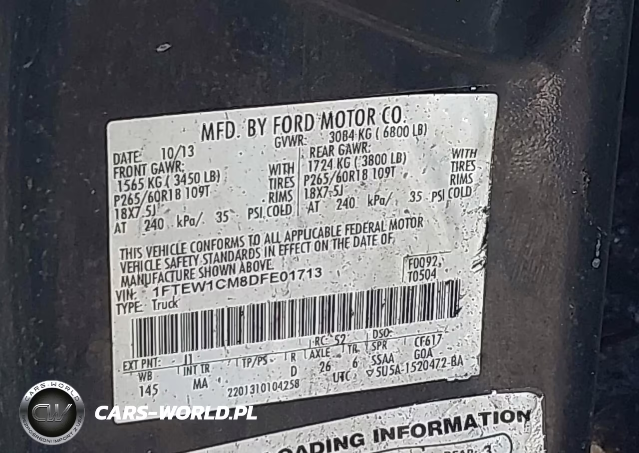 2013 Ford F-150 Xlt VIN:1FTEW1CM8DFE01713 - 9