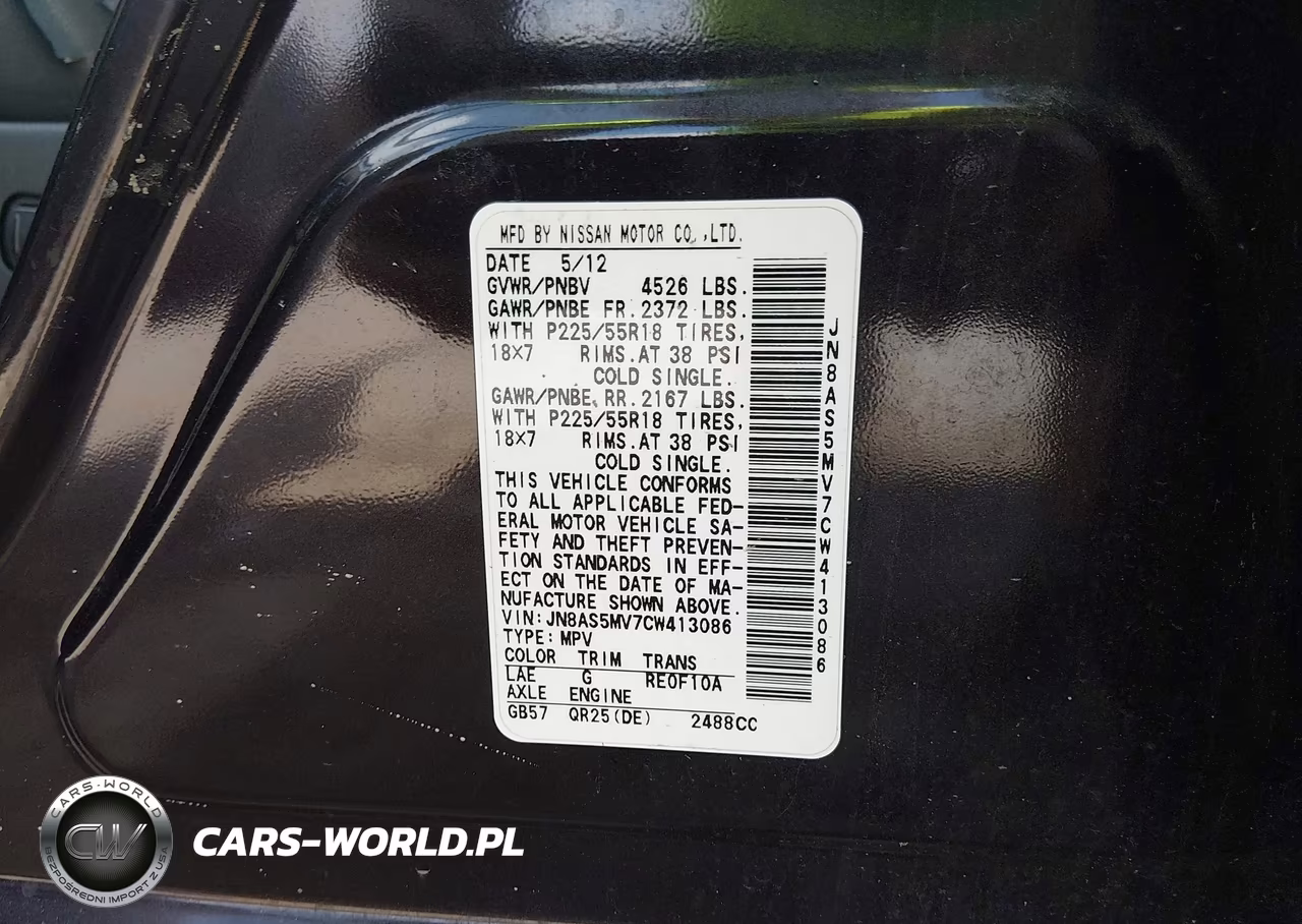 2012 Nissan Rogue Sv W-Sl Pkg VIN:JN8AS5MV7CW413086 - 9