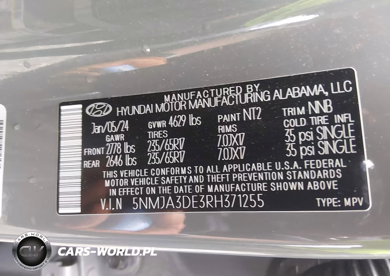 2024 Hyundai Tucson Se VIN:5NMJA3DE3RH371255 - 9
