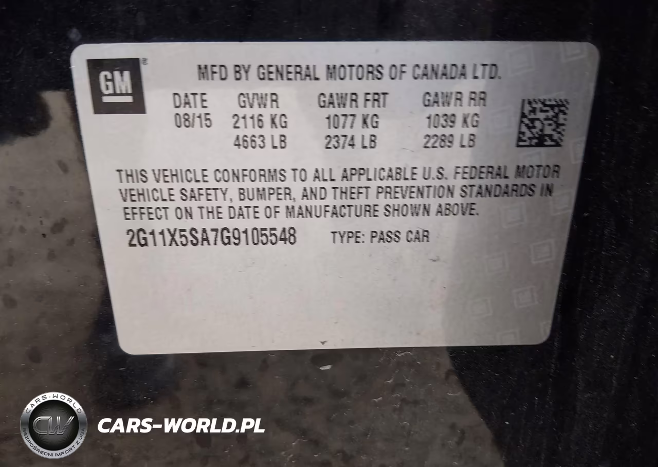 2016 Chevrolet Impala 1Fl VIN:2G11X5SA7G9105548 - 9