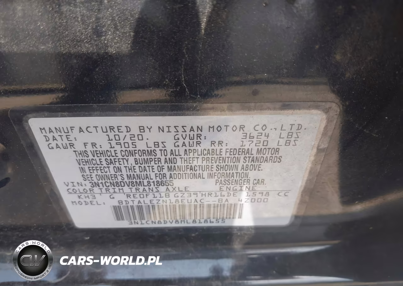 2021 Nissan Versa S Xtronic Cvt VIN:3N1CN8DV8ML818655 - 9