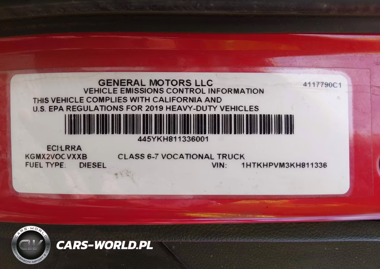 2019 Chevrolet Silverado 6500Hd 1Wt VIN:1HTKHPVM3KH811336 - 9