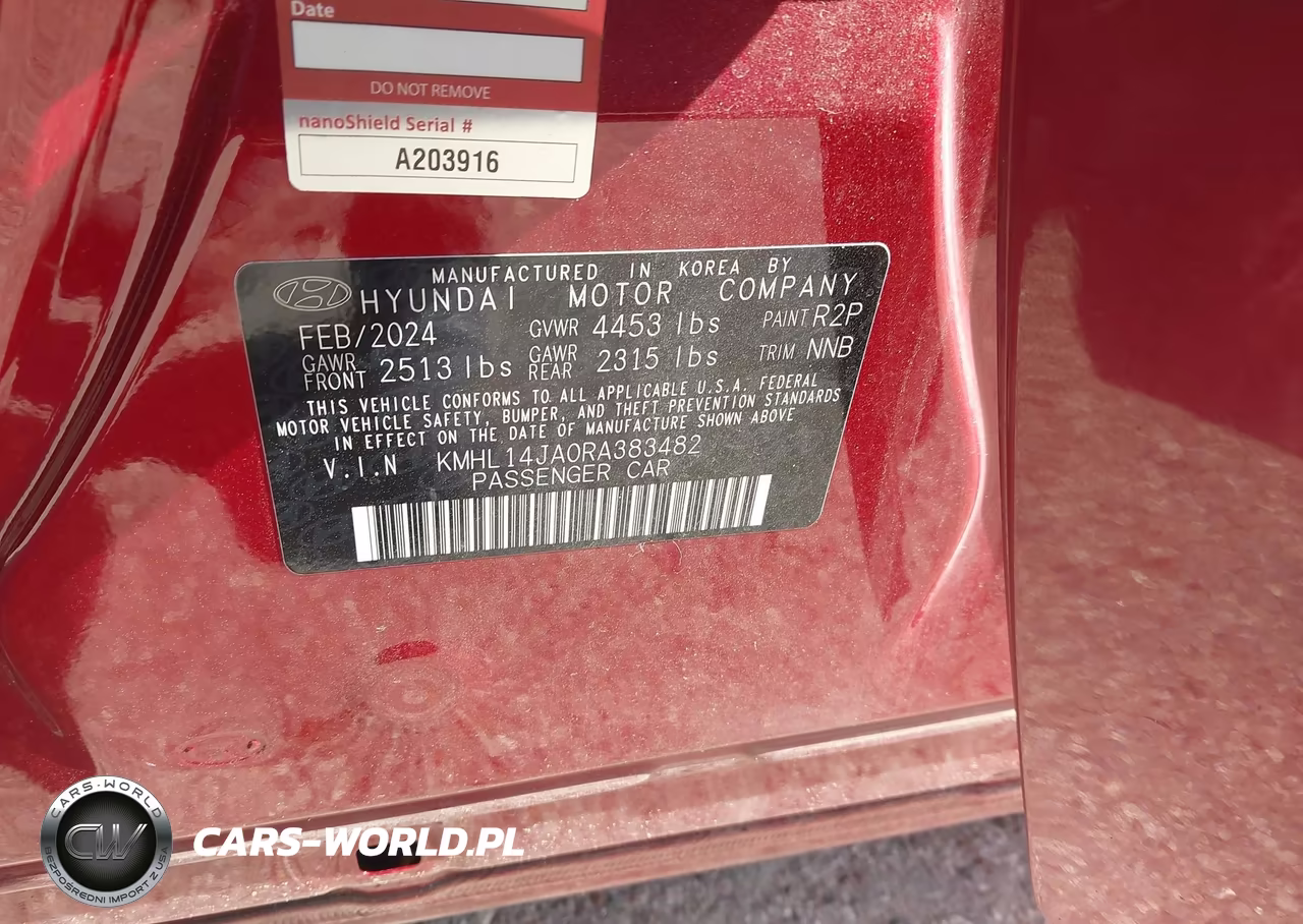 2024 Hyundai Sonata Sel VIN:KMHL14JA0RA383482 - 9