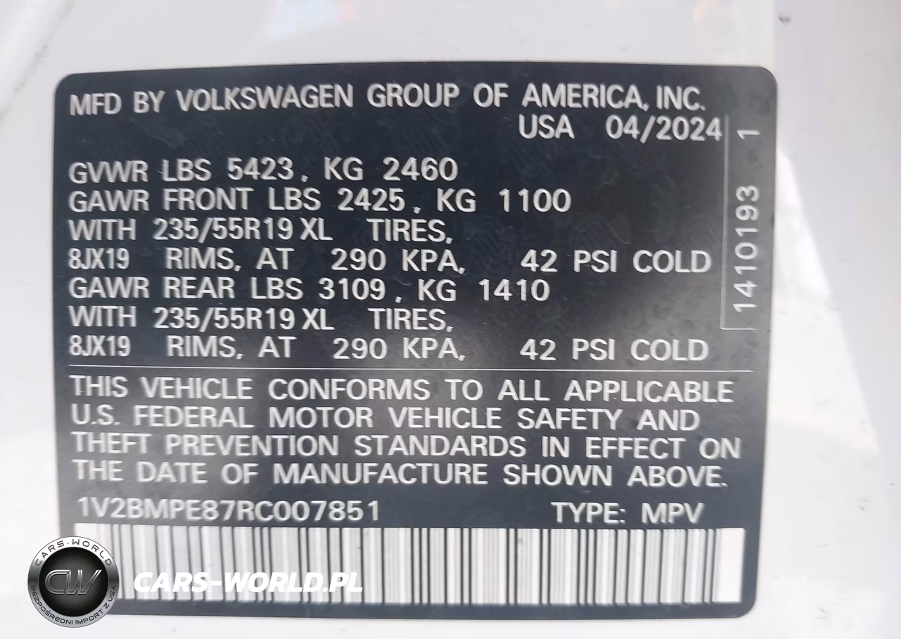 2024 Volkswagen Id.4 Standard VIN:1V2BMPE87RC007851 - 9