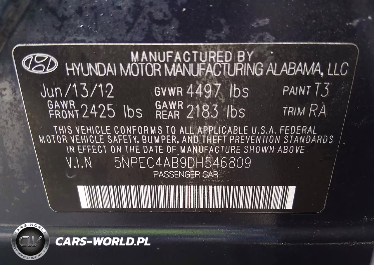 2013 Hyundai Sonata Limited 2.0T VIN:5NPEC4AB9DH546809 - 9