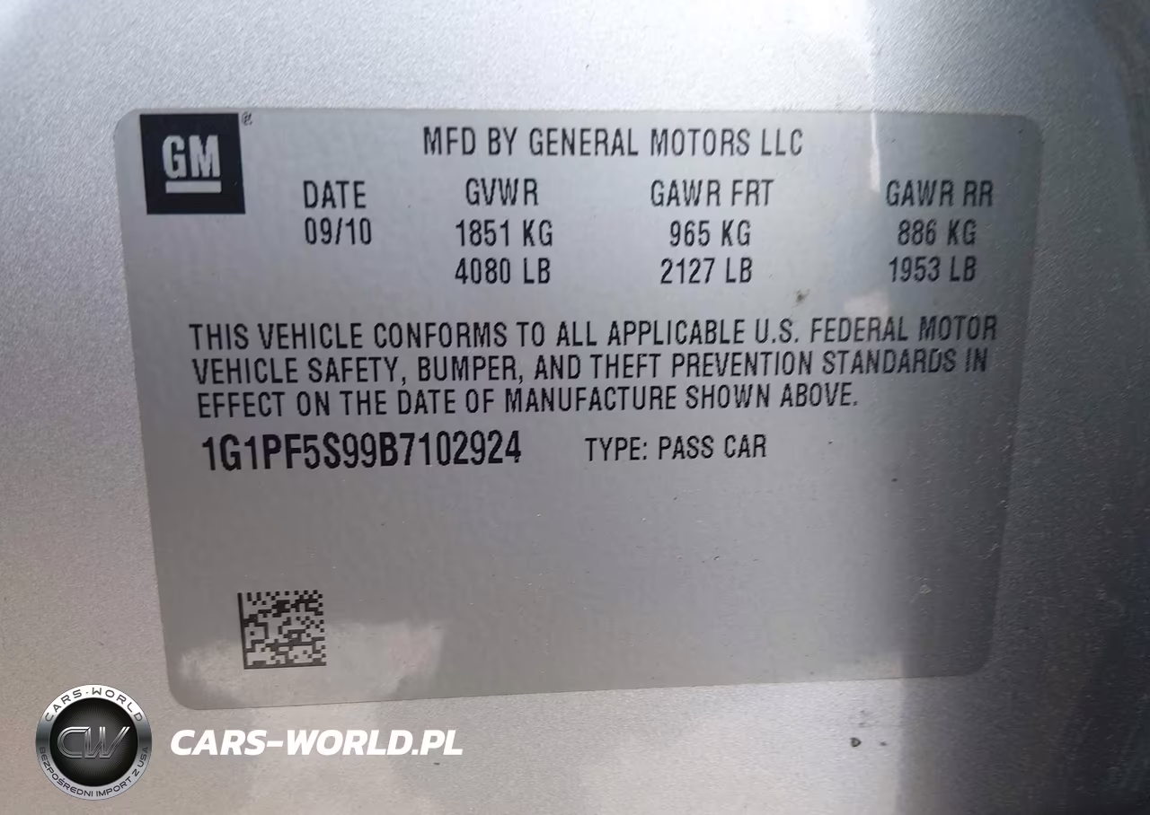 2011 Chevrolet Cruze 1Lt VIN:1G1PF5S99B7102924 - 9