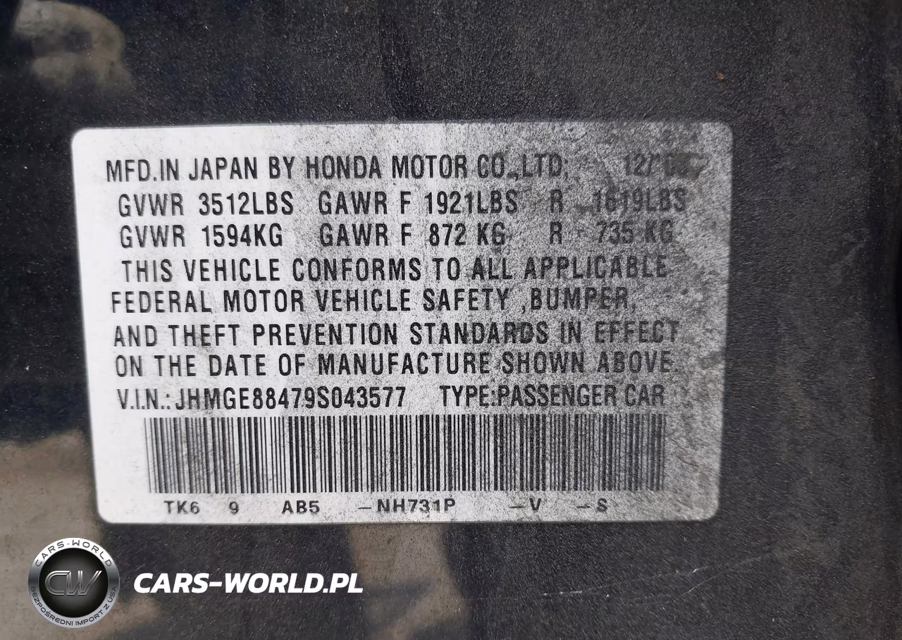 2009 Honda Fit Sport VIN:JHMGE88479S043577 - 9