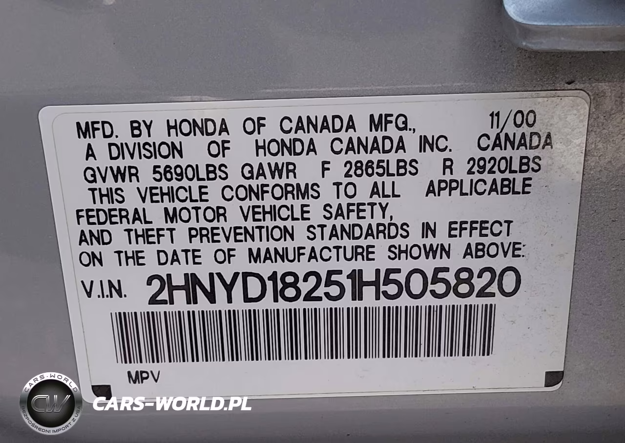 2001 Acura Mdx VIN:2HNYD18251H505820 - 9