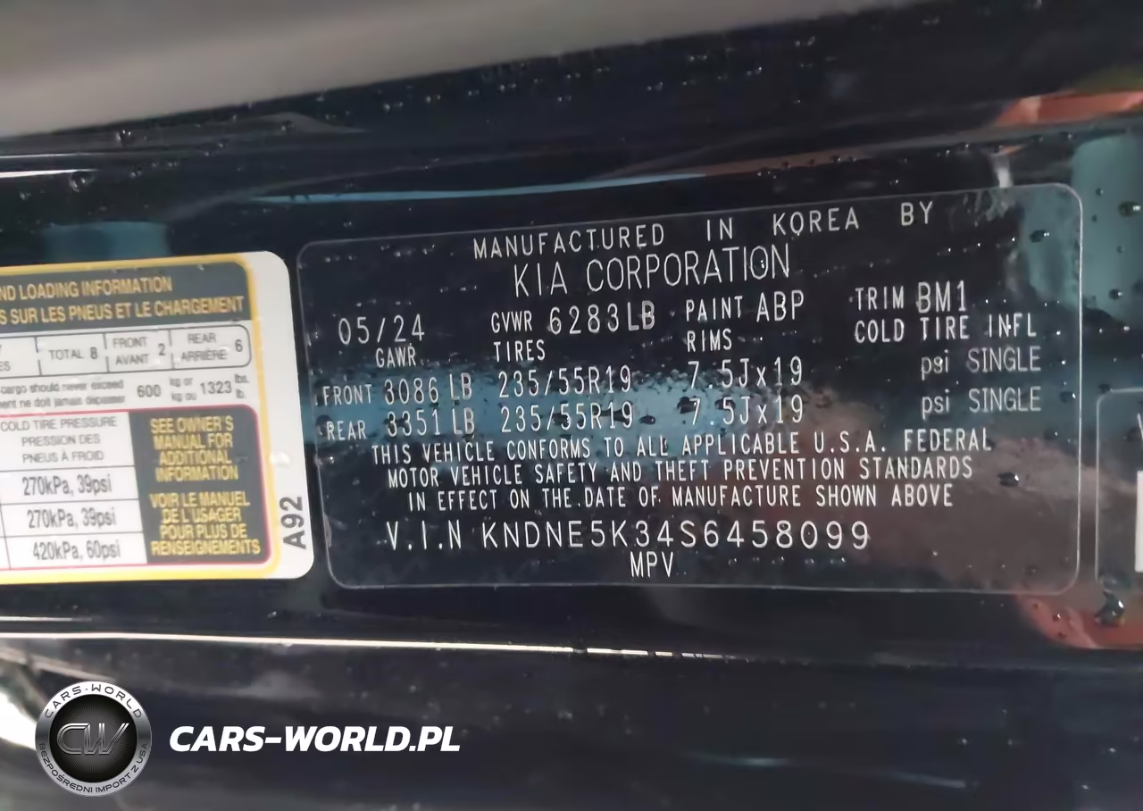 2025 Kia Carnival Sx VIN:KNDNE5K34S6458099 - 9