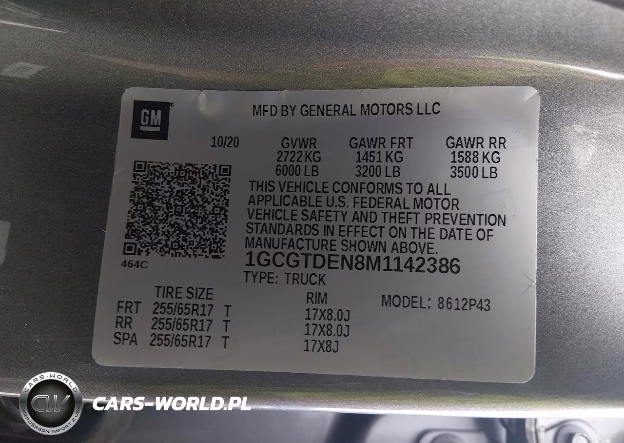 2021 Chevrolet Colorado 4Wd Short Box Z71 VIN:1GCGTDEN8M1142386 - 9