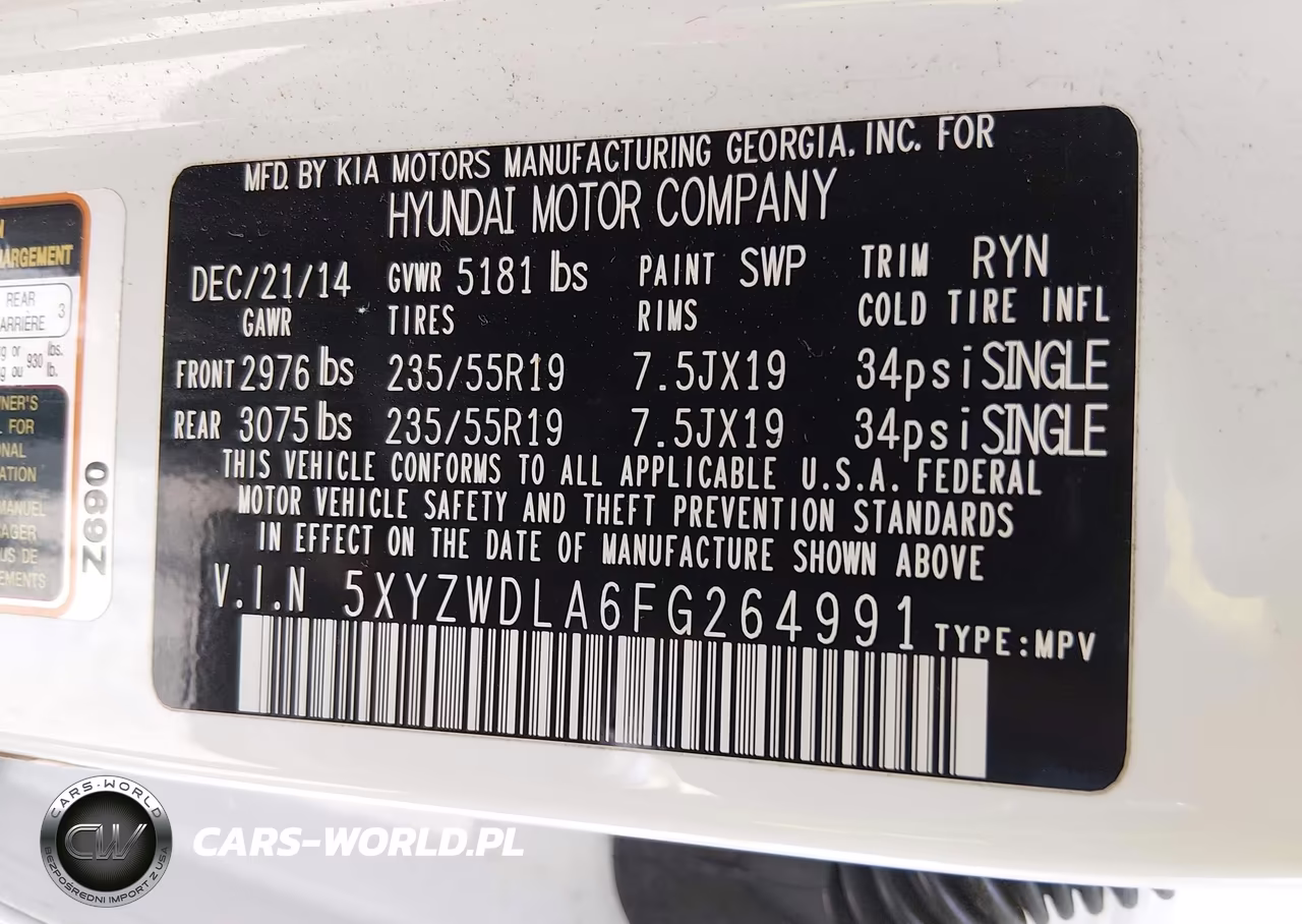 2015 Hyundai Santa Fe Sport 2.0L Turbo VIN:5XYZWDLA6FG264991 - 9