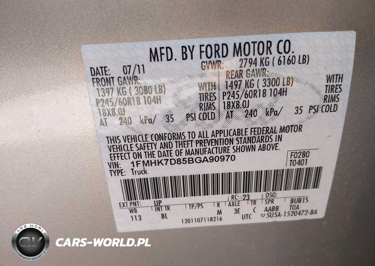 2011 Ford Explorer Xlt VIN:1FMHK7D85BGA90970 - 9