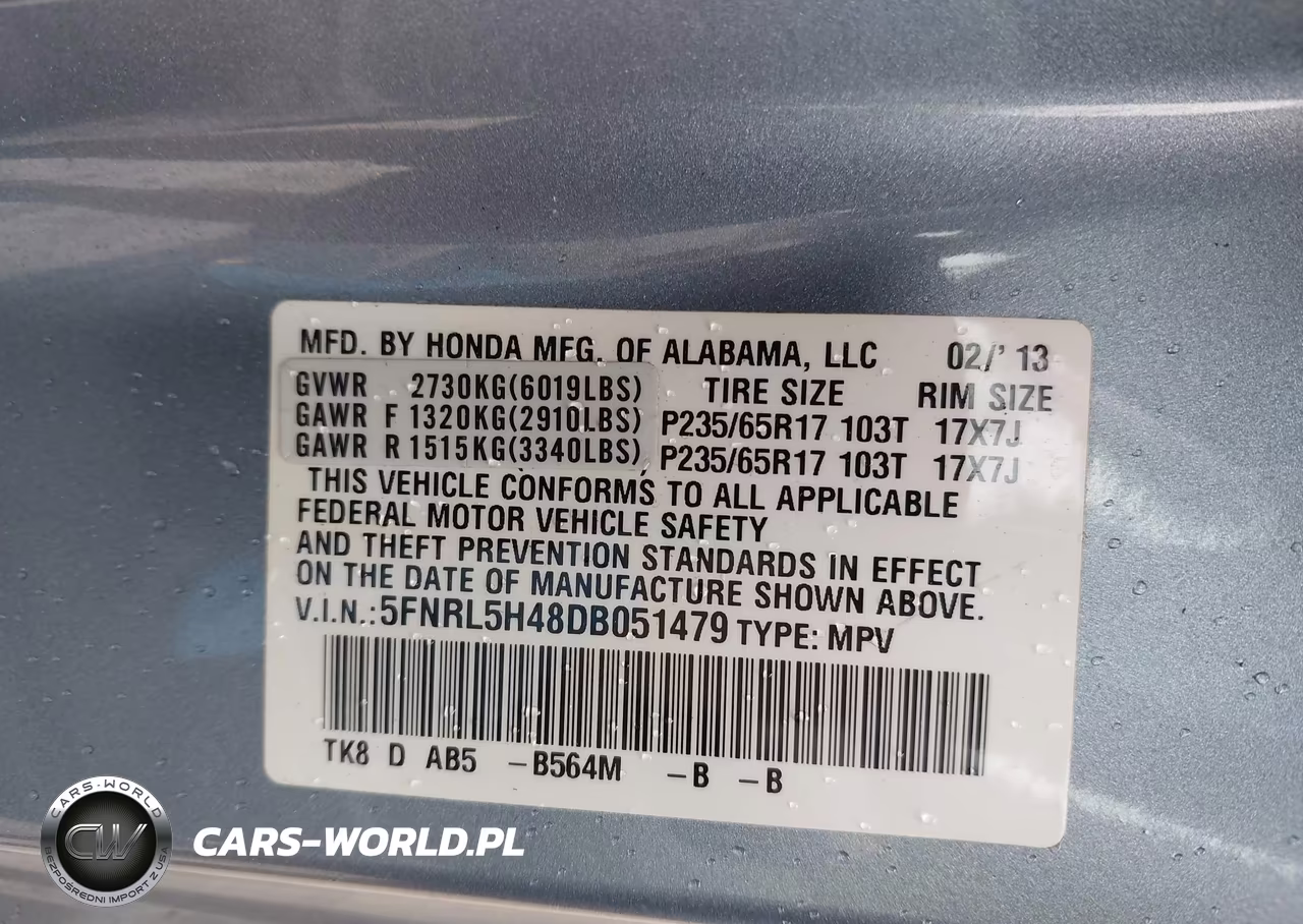 2013 Honda Odyssey Ex VIN:5FNRL5H48DB051479 - 9