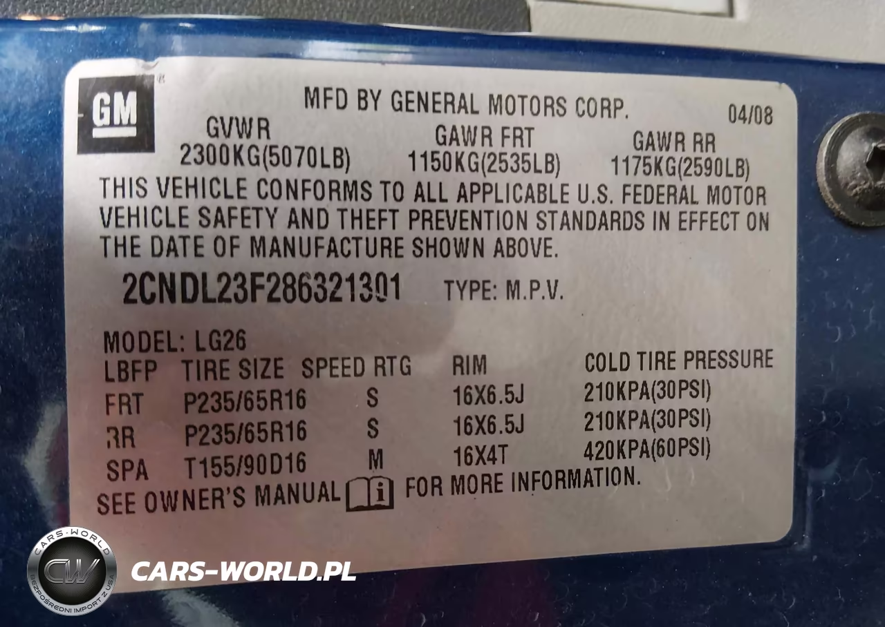 2008 Chevrolet Equinox Ls VIN:2CNDL23F286321301 - 9