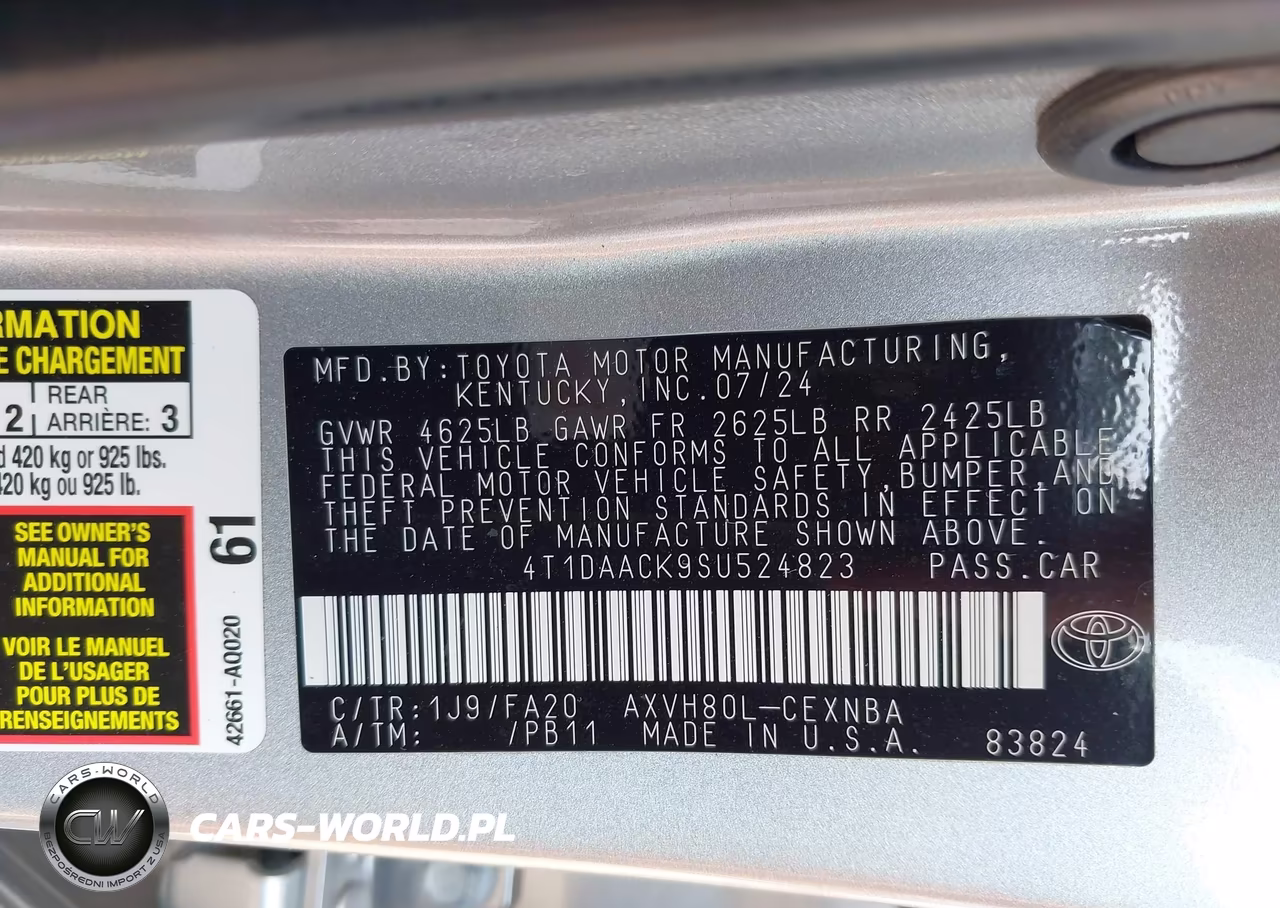 2025 Toyota Camry Le VIN:4T1DAACK9SU524823 - 9