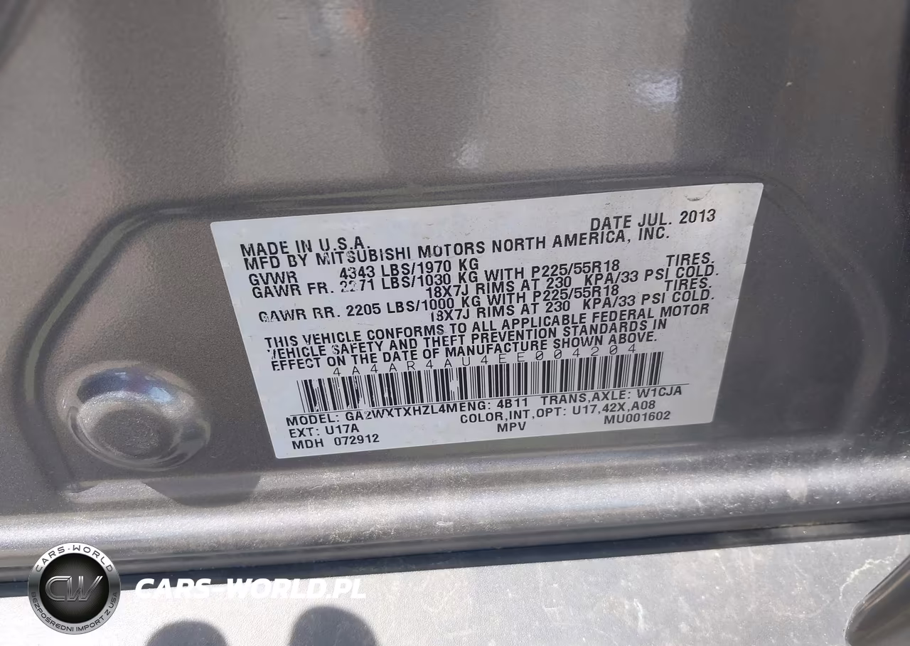 2014 Mitsubishi Outlander Sport Se VIN:4A4AR4AU4EE004204 - 9