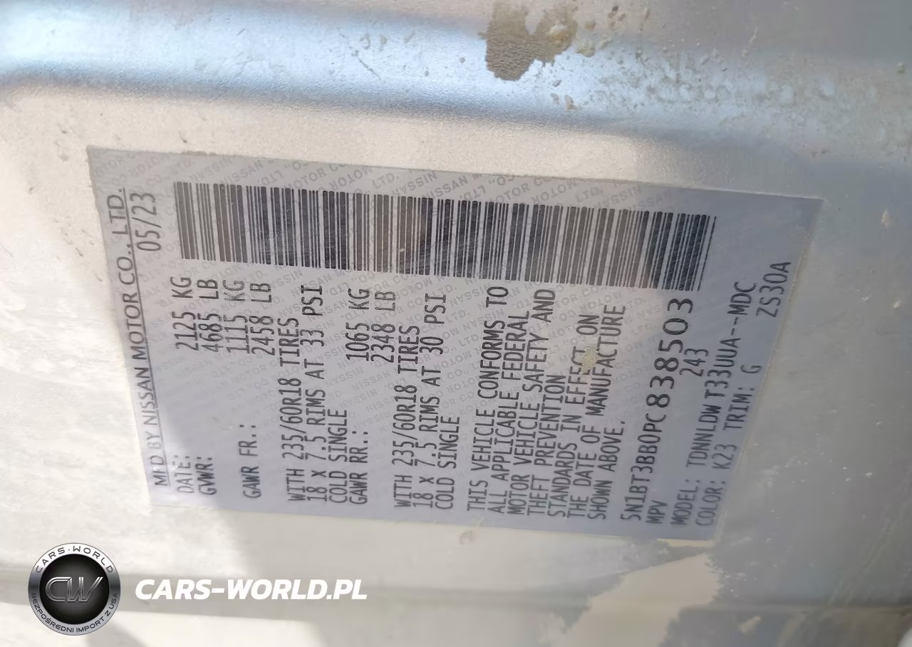 2023 Nissan Rogue Sv Intelligent Awd VIN:5N1BT3BB0PC838503 - 9