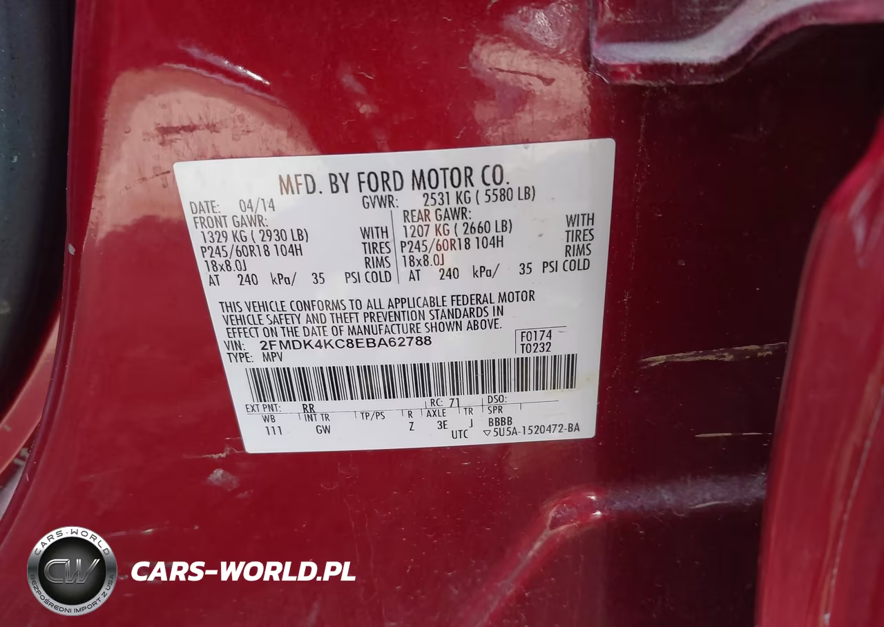 2014 Ford Edge Limited VIN:2FMDK4KC8EBA62788 - 9