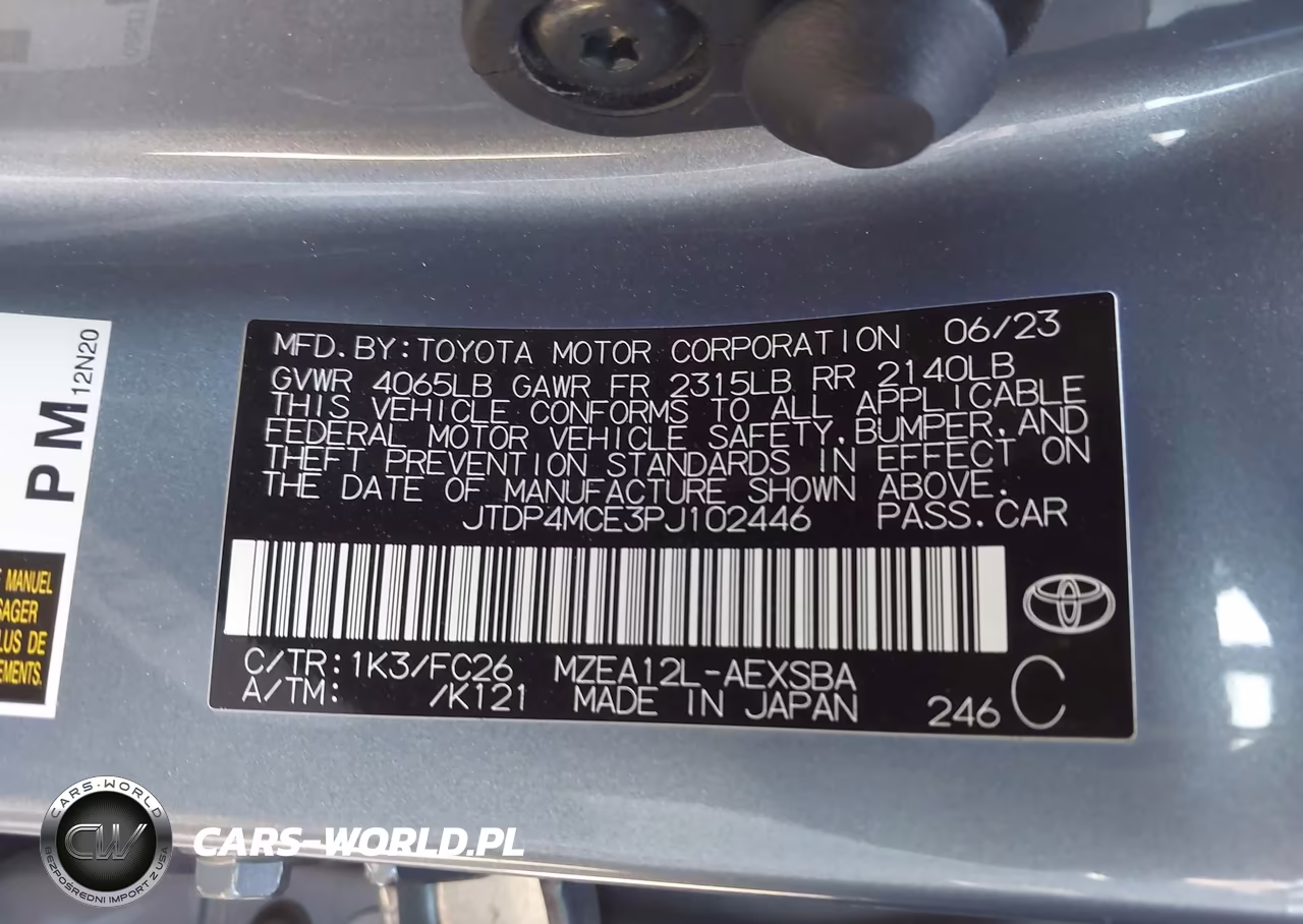 2023 Toyota Corolla Se VIN:JTDP4MCE3PJ102446 - 9