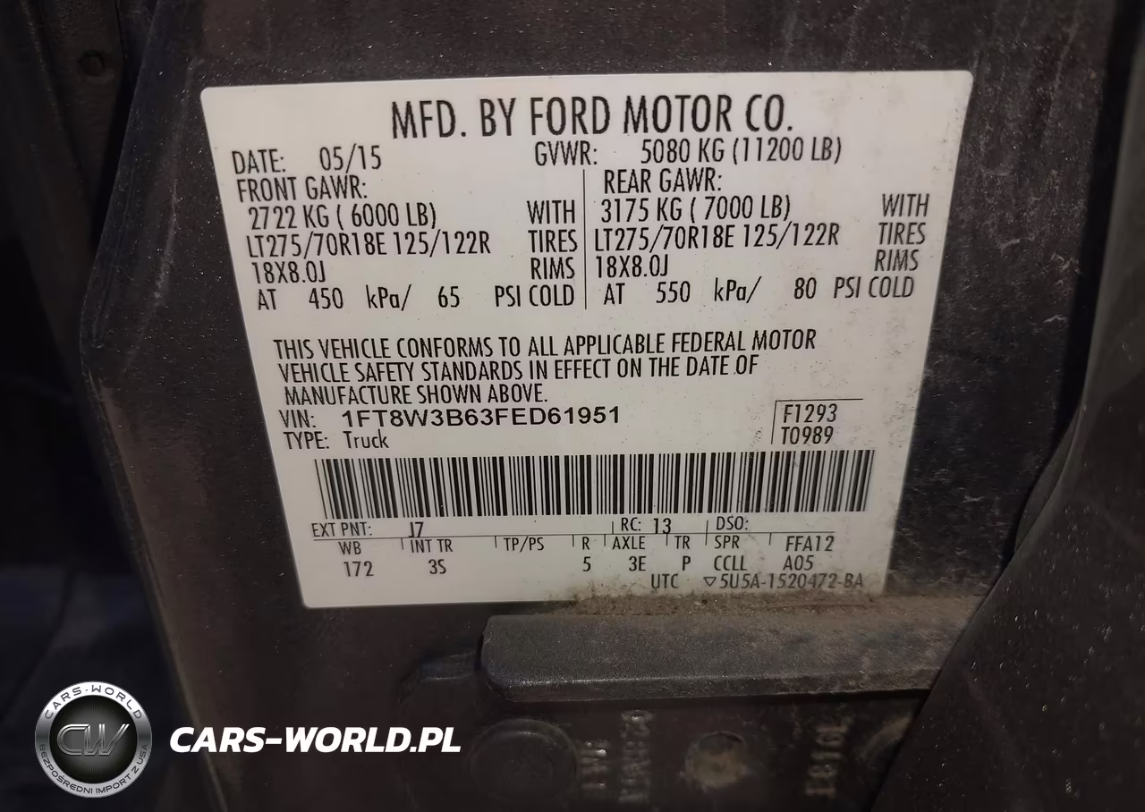 2015 Ford F-350 Xlt VIN:1FT8W3B63FED61951 - 8