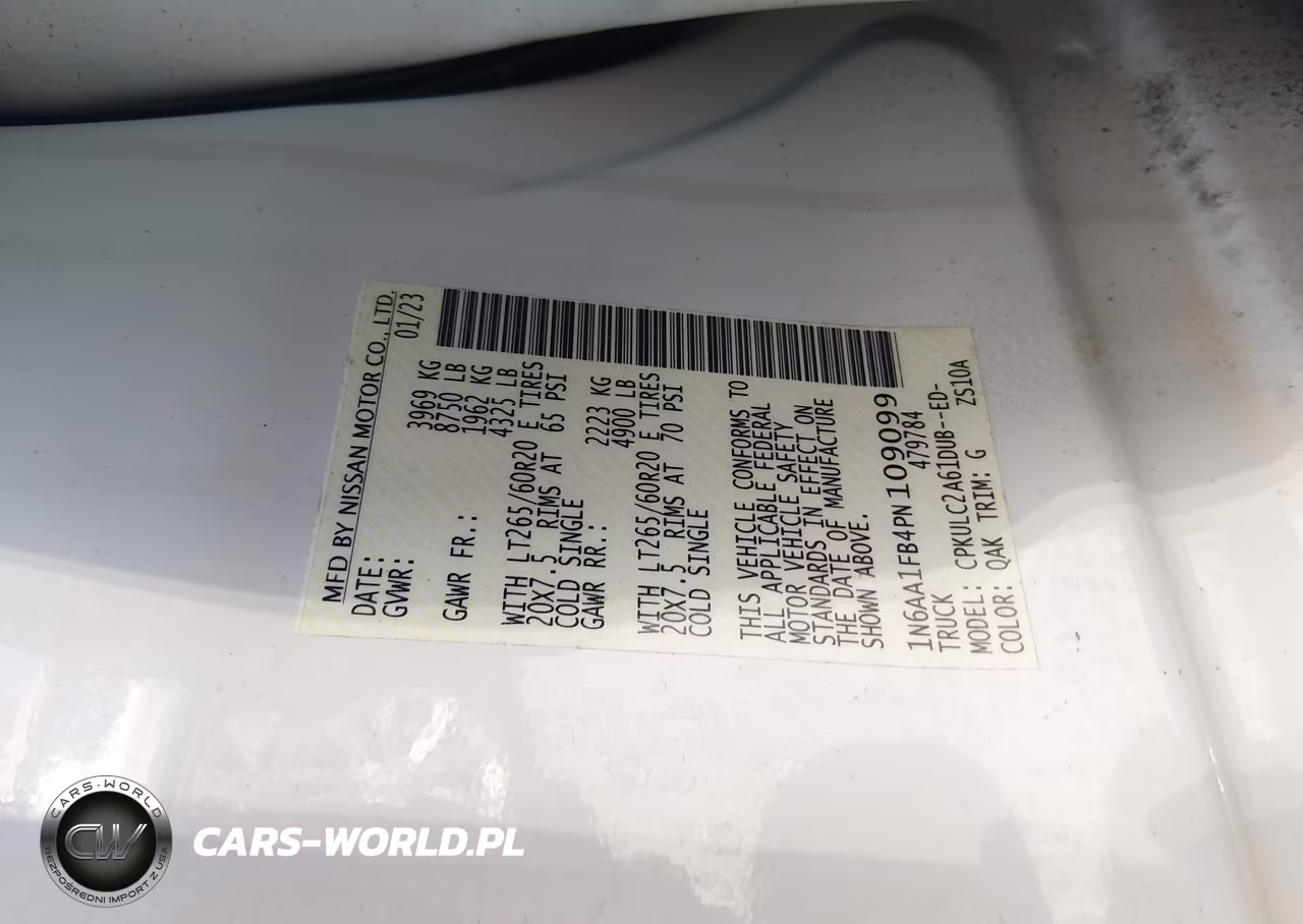 2023 Nissan Titan Xd Sv 4X4 VIN:1N6AA1FB4PN109099 - 9