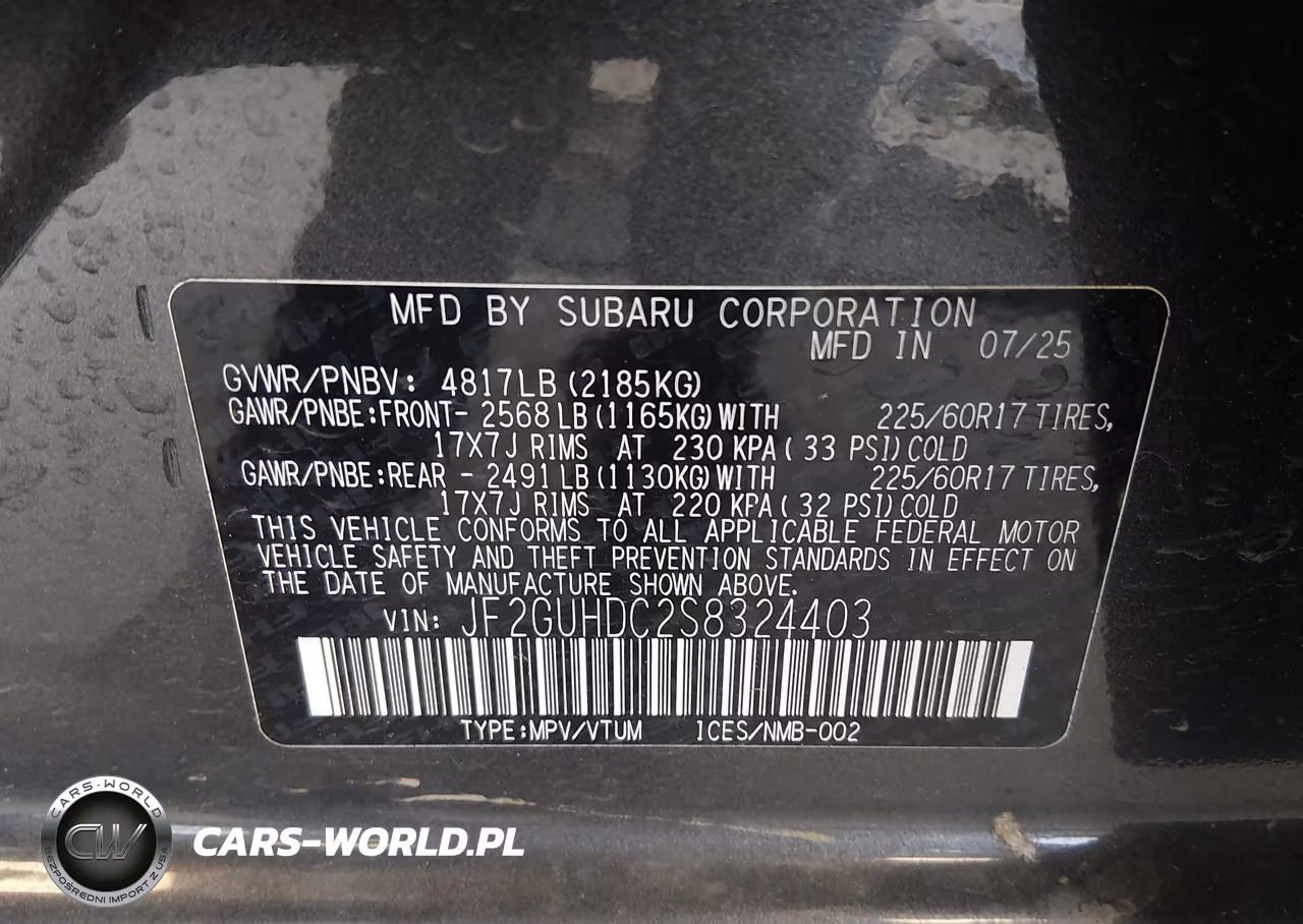 2025 Subaru Crosstrek Premium VIN:JF2GUHDC2S8324403 - 9