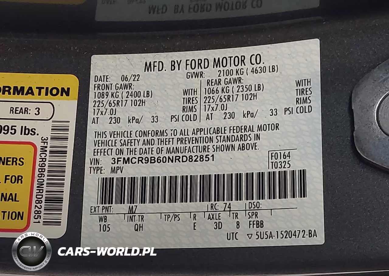 2022 Ford Bronco Sport Big Bend VIN:3FMCR9B60NRD82851 - 9