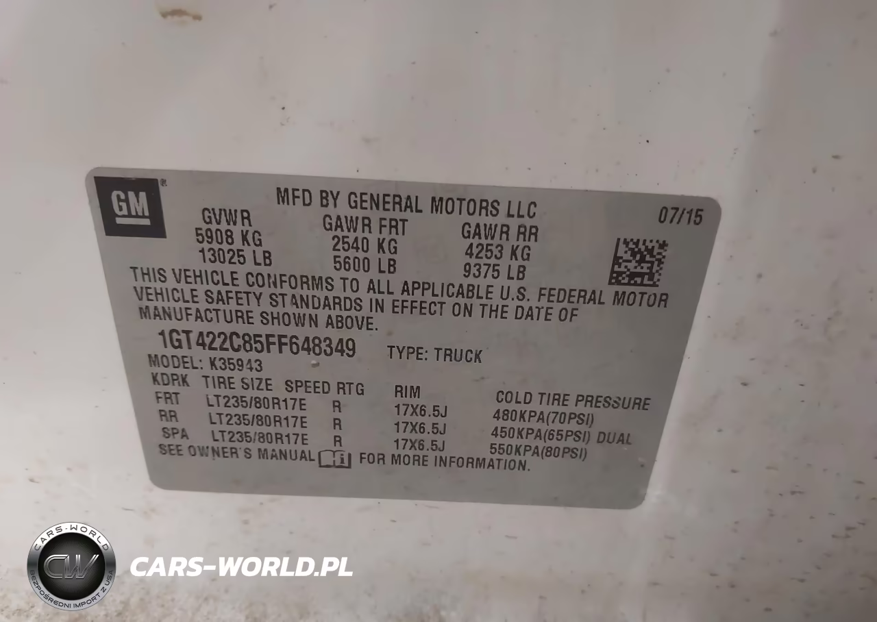 2015 GMC Sierra 3500Hd Available Wifi Sle VIN:1GT422C85FF648349 - 9