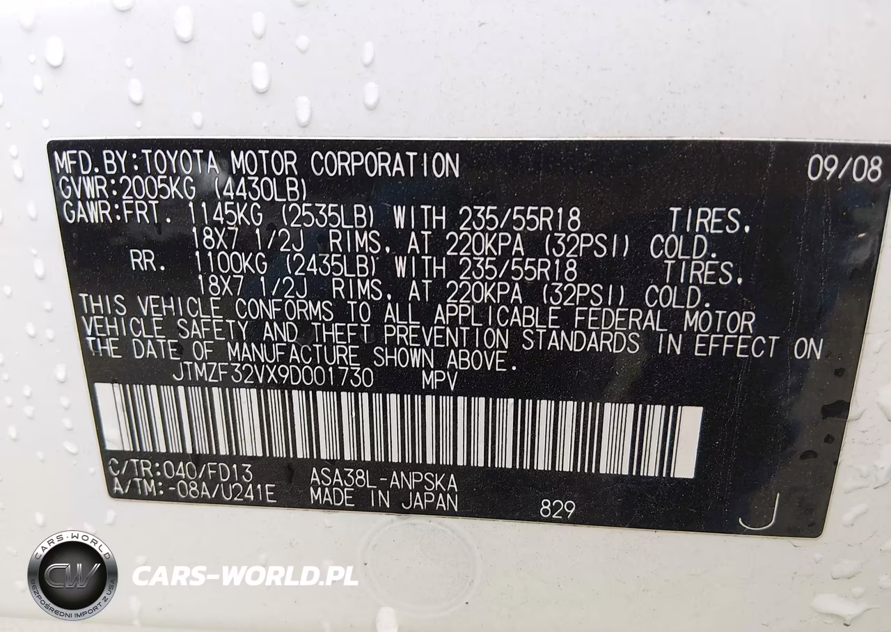 2009 Toyota Rav4 Sport VIN:JTMZF32VX9D001730 - 9