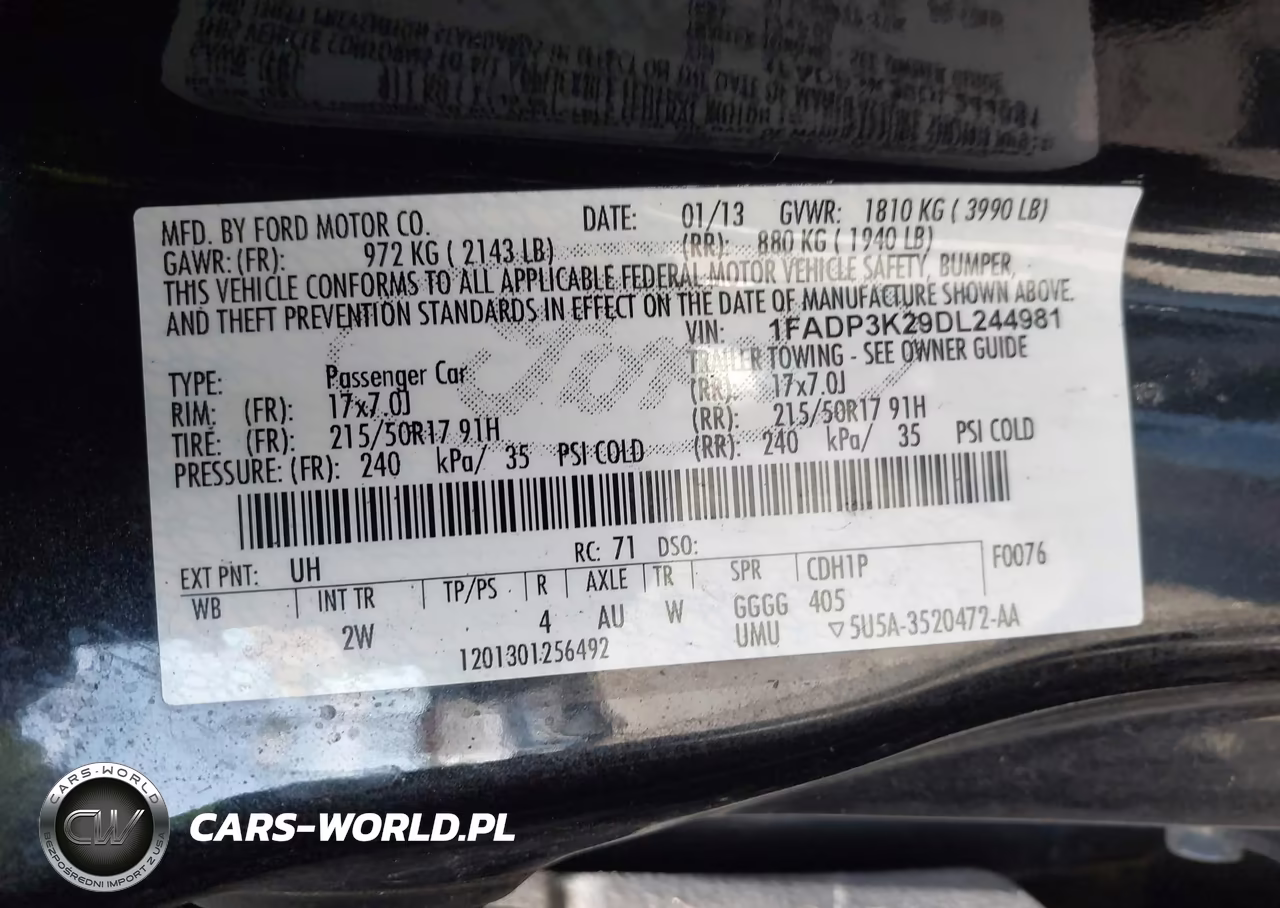 2013 Ford Focus Se VIN:1FADP3K29DL244981 - 9