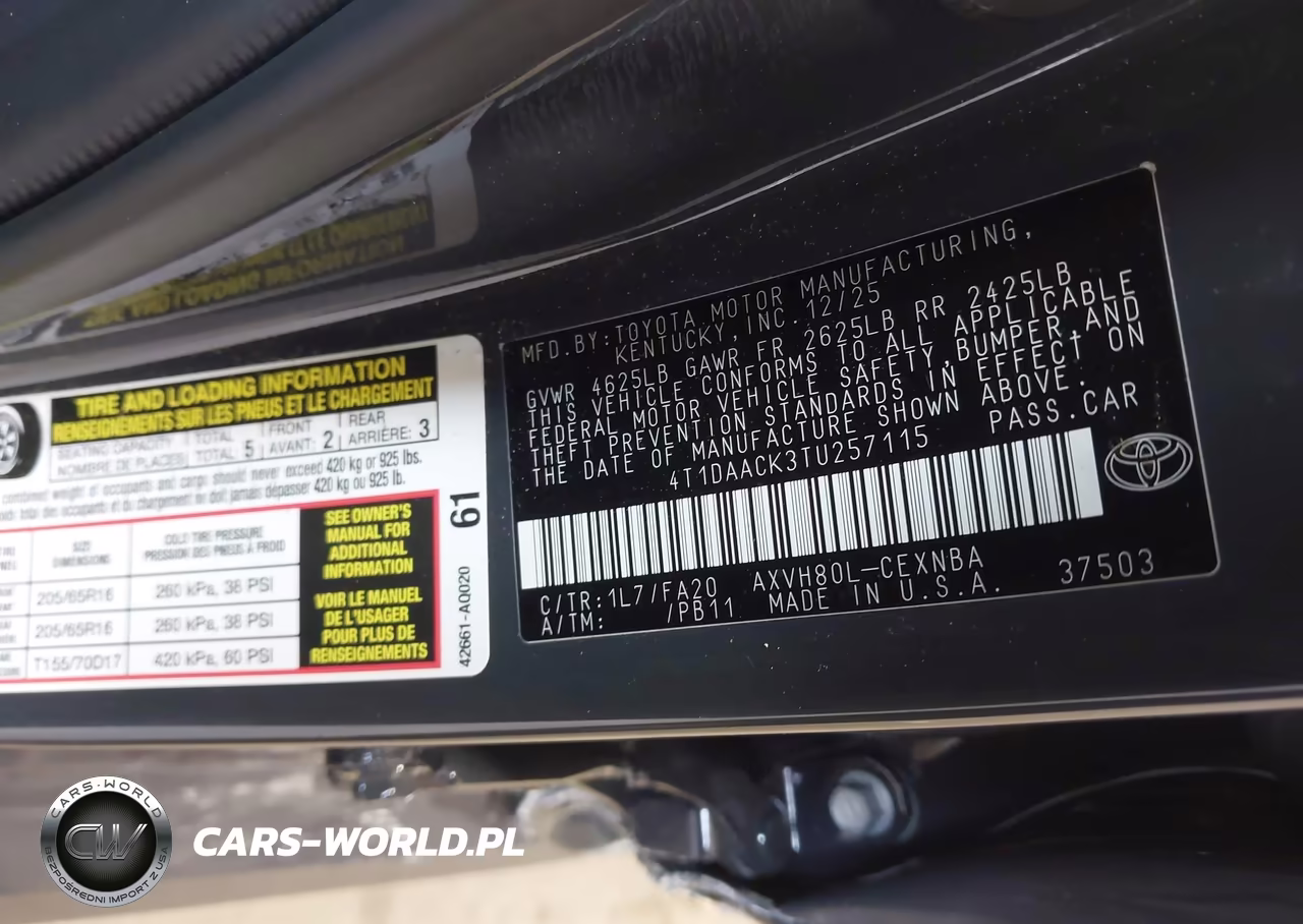 2026 Toyota Camry Le VIN:4T1DAACK3TU257115 - 9