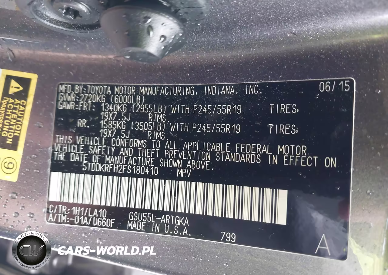 2015 Toyota Highlander Limited V6 VIN:5TDDKRFH2FS180410 - 9