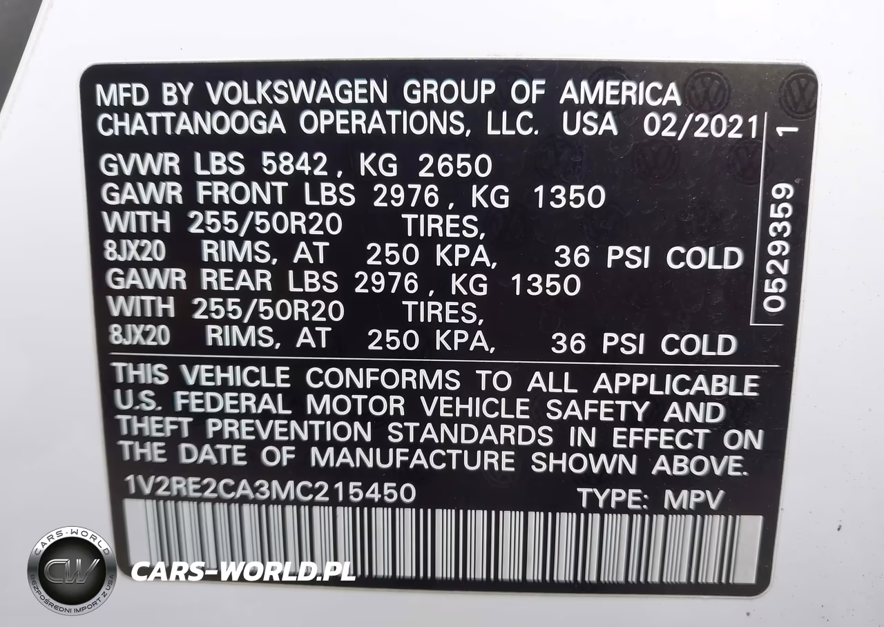 2021 Volkswagen Atlas Cross Sport 3.6L V6 Se W-Technology R-Line VIN:1V2RE2CA3MC215450 - 9